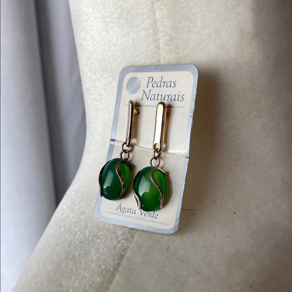 Green Agate Earrings